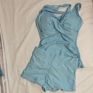 Light Blue Swimsuit Set